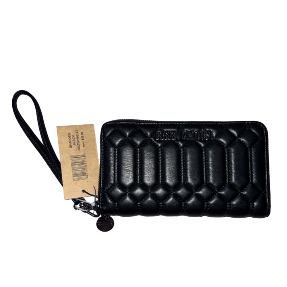 NWT STEVE MADDEN BHADDEN WRISTLET WALLET CLUTCH BAG BLACK